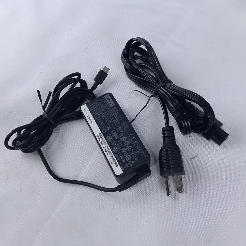 Lenovo 45W USB-C AC Adapter Charger ADLX45YCC3A SA10E75843 00HM665 Laptop Power